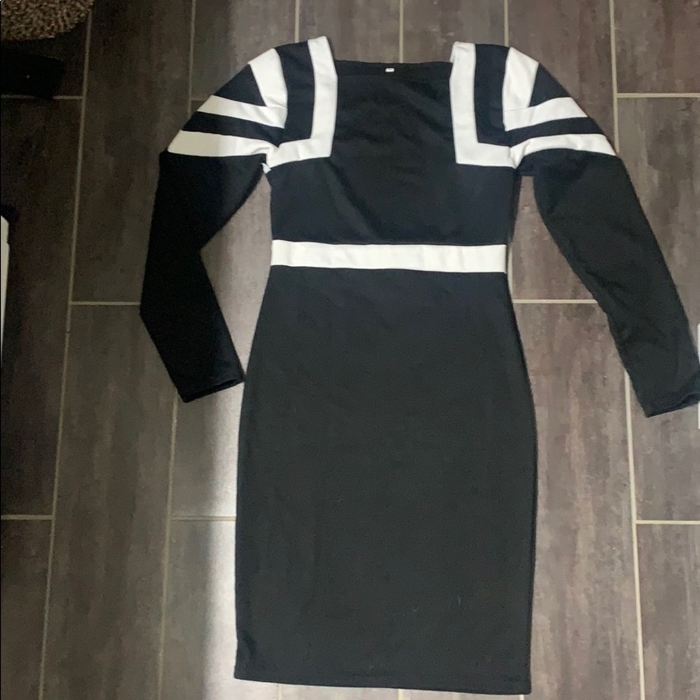 Black and white Midi dress